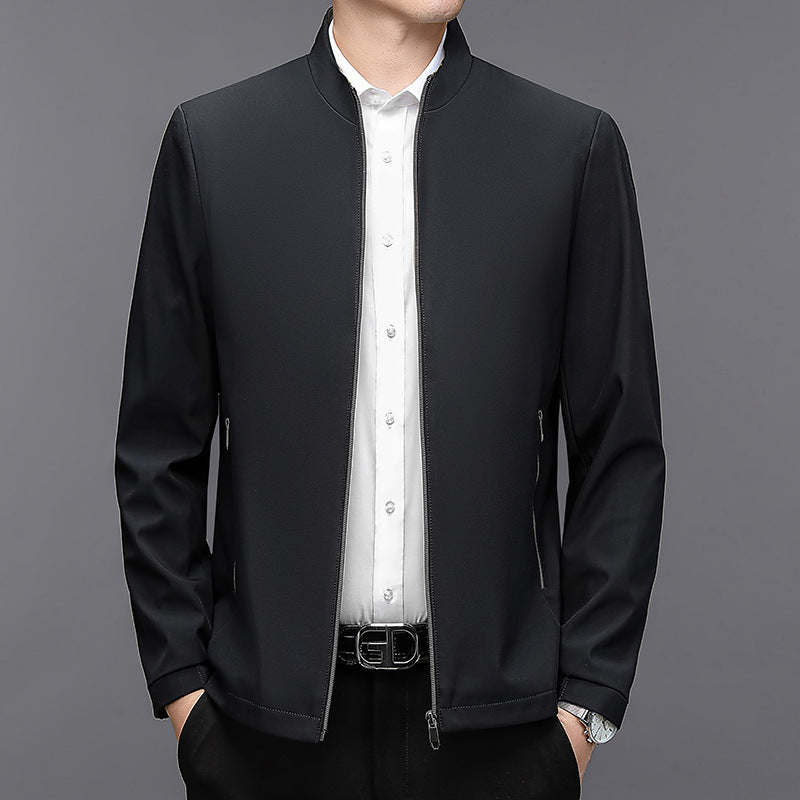 Stand Collar Middle-aged Men Casual Jacket LadyShow.Store