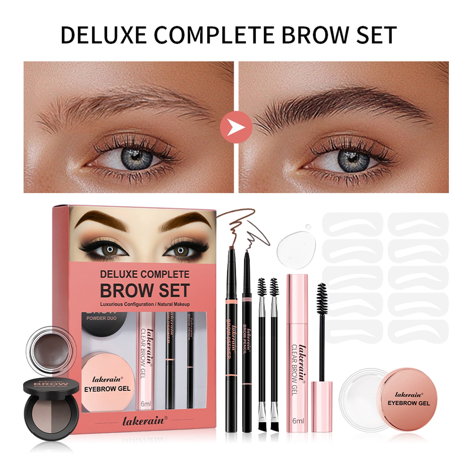 Full Set Of Stereo Powder Brow Cream Eyebrow Gel Suit CJD