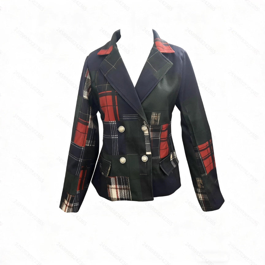 Ladies' Double-breasted Wool Suit Jacket LadyShow.Store