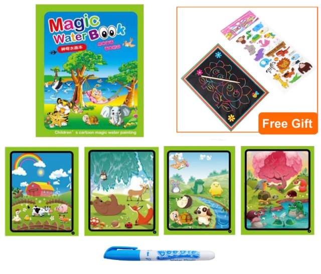 Magic Water Drawing Coloring  Book for Kids