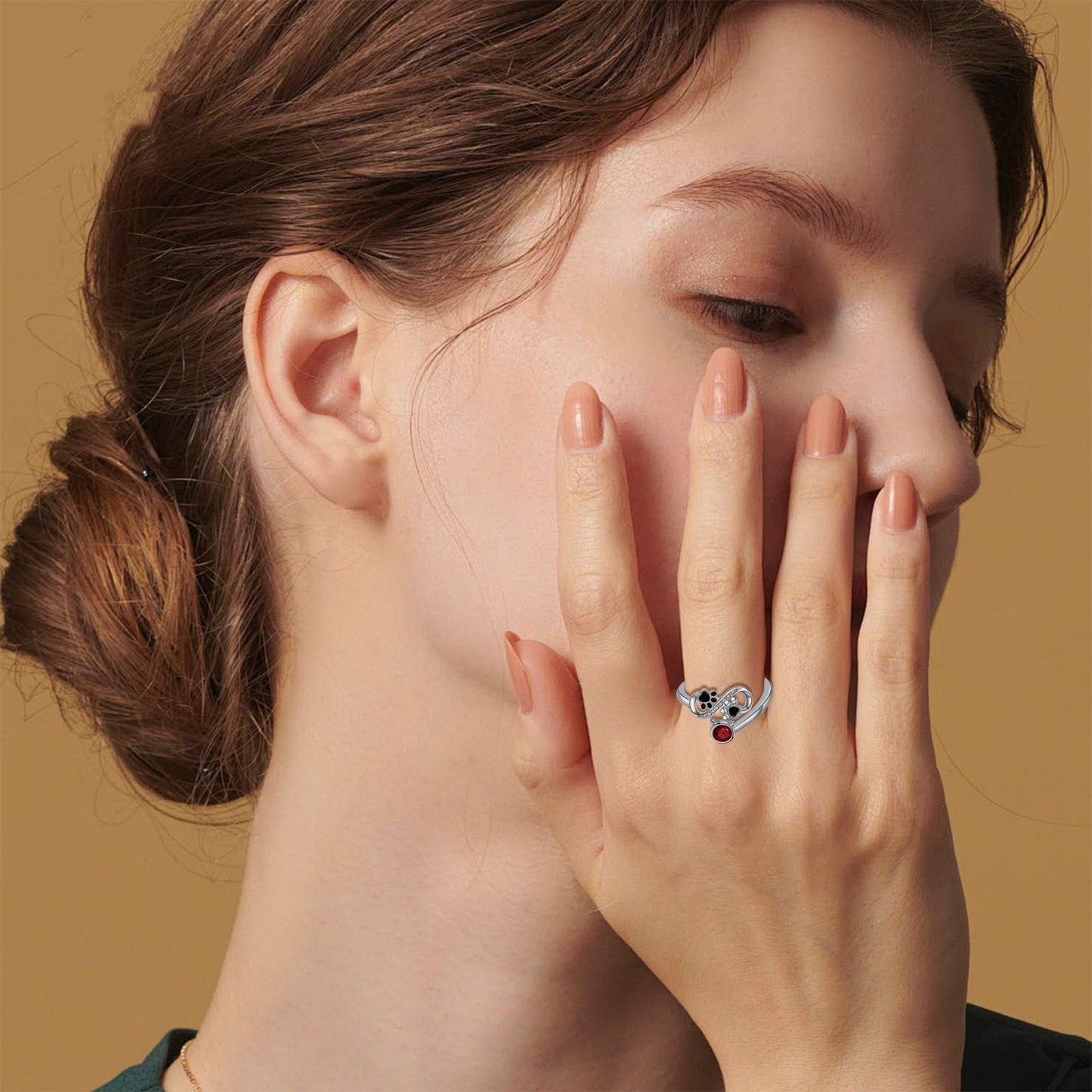 Fashion Dog's Paw Adjustable Ring LadyShow.Store