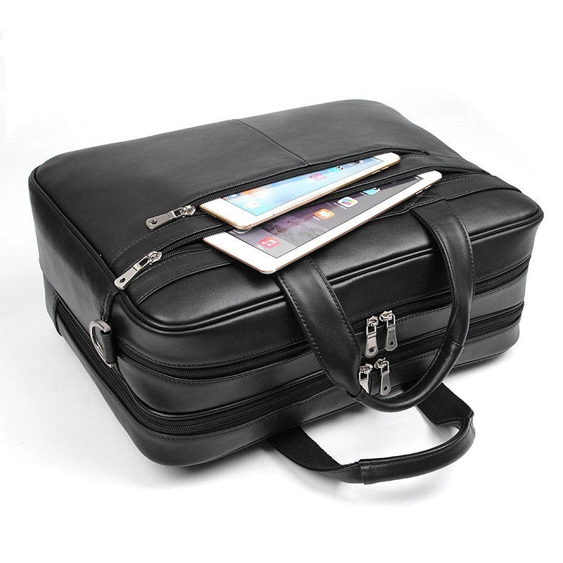 Leather Handbag Briefcase Napa Leather Comfortable Texture Men's Real-leather Bag CJD