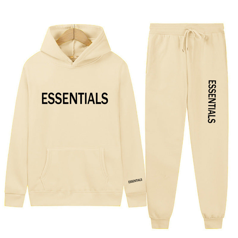 Essentials Sweatshirt Suit Men's and Women's Sweatshirt and Pant 2-Piece Set Hip-Hop Hoodie Suit by LuxuryLifeway