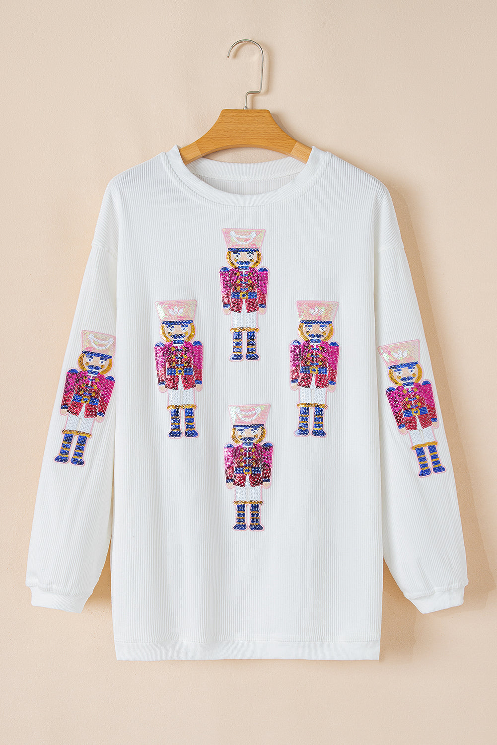 Aria Christmas Fashion Corded Sweatshirt-2