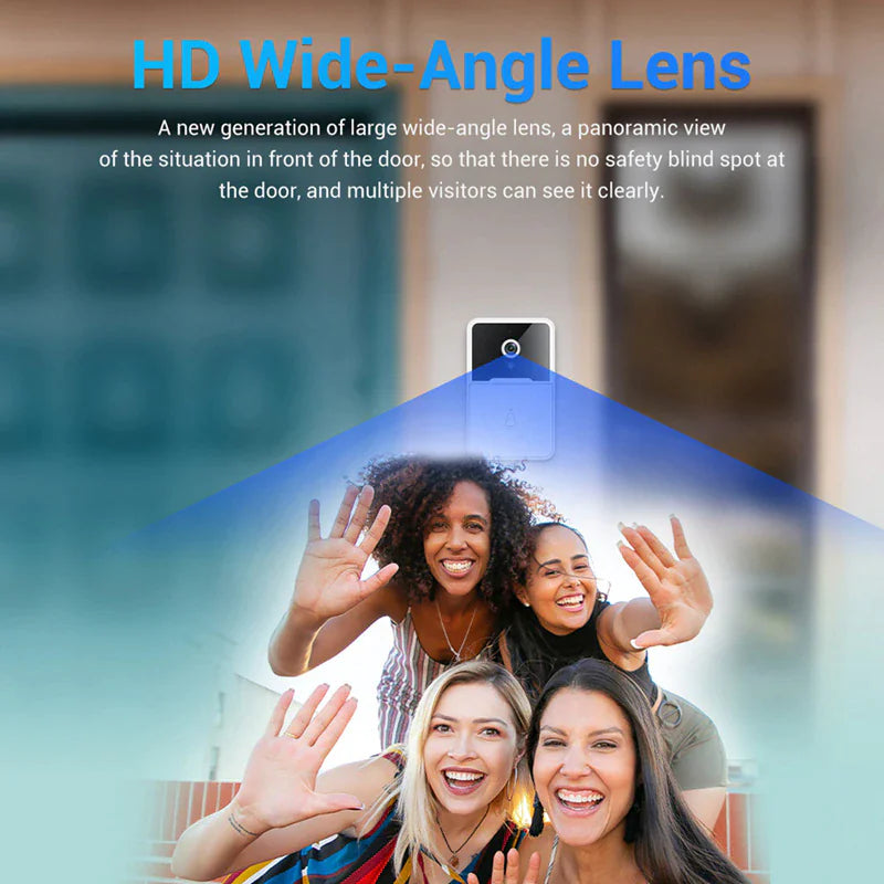 Wireless Security Smart WiFi Doorbell Intercom Video Camera Door Ring Bell Chime Pi-Mart