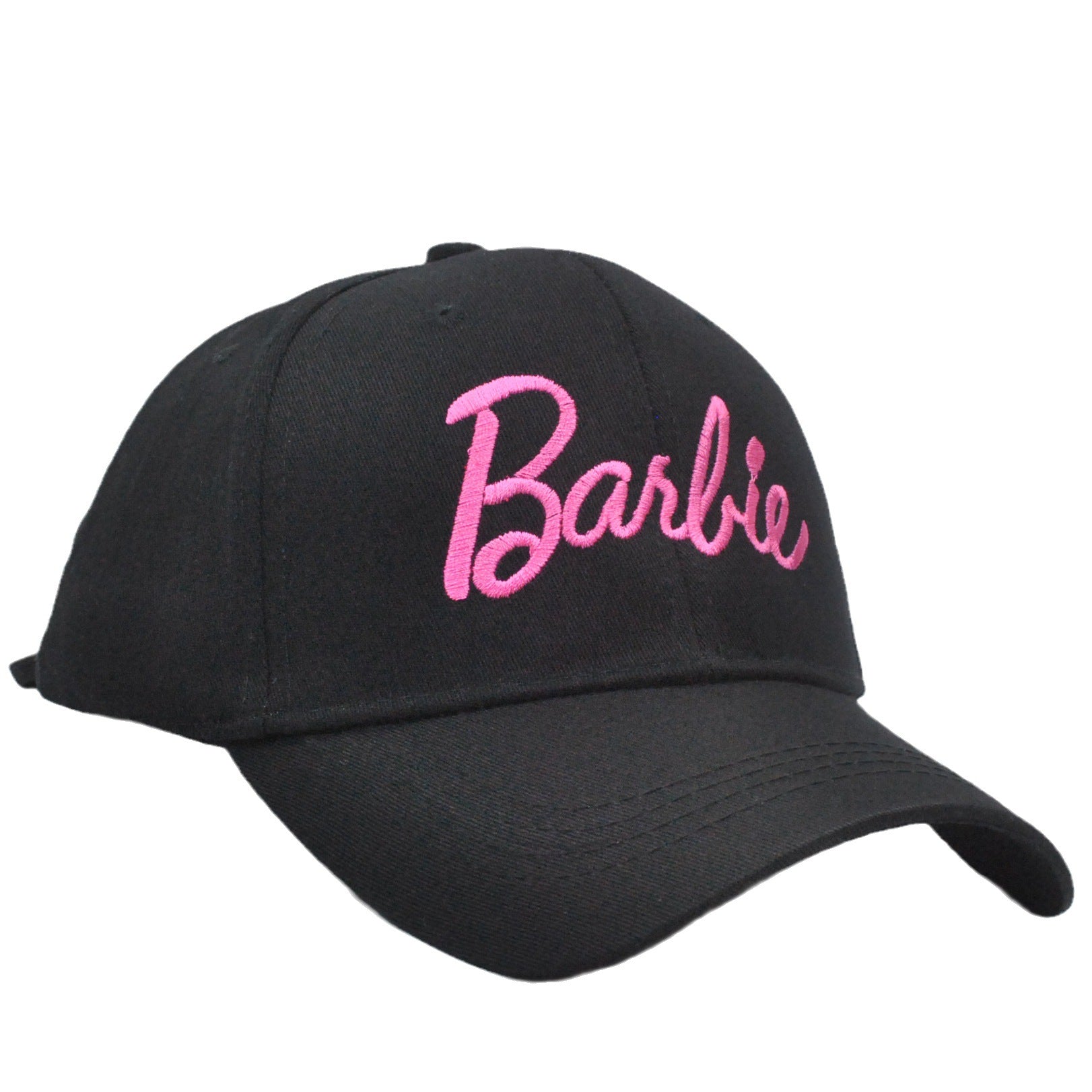 Cross-border new Barbie Barbie pink hard top baseball cap ins Korean version of cute embroidery curved eaves cap wholesale Hypersku