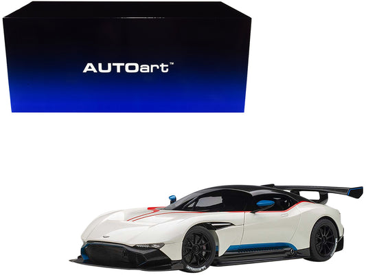 Aston Martin Vulcan Stratus White with Red and Blue Stripes 1/18 Model Car by Autoart-0