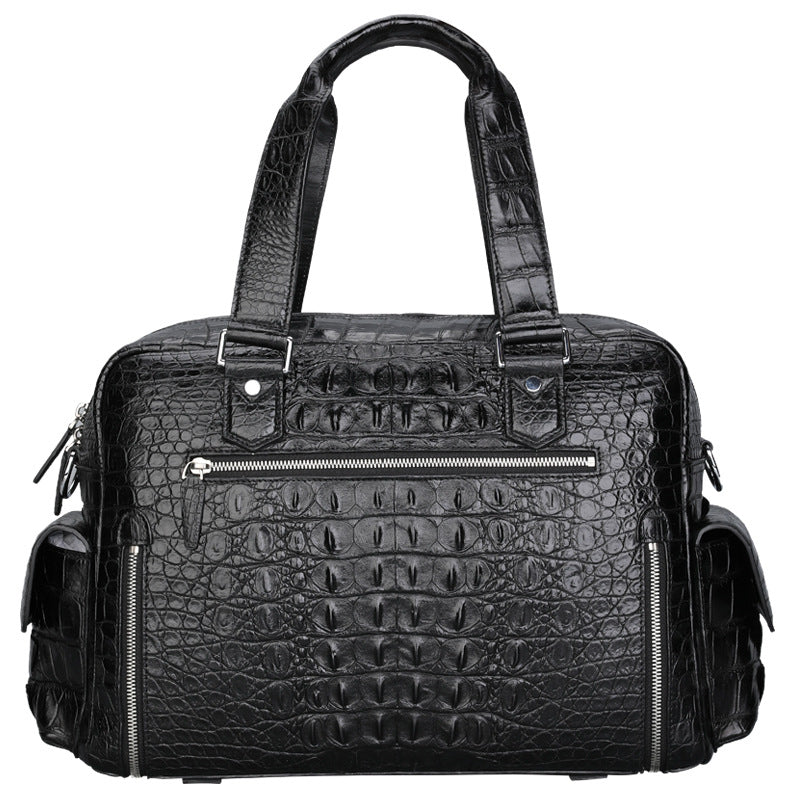 Genuine Leather Crocodile Leather Men's Luggage Bag Outdoor Travel Large Handbag CJD