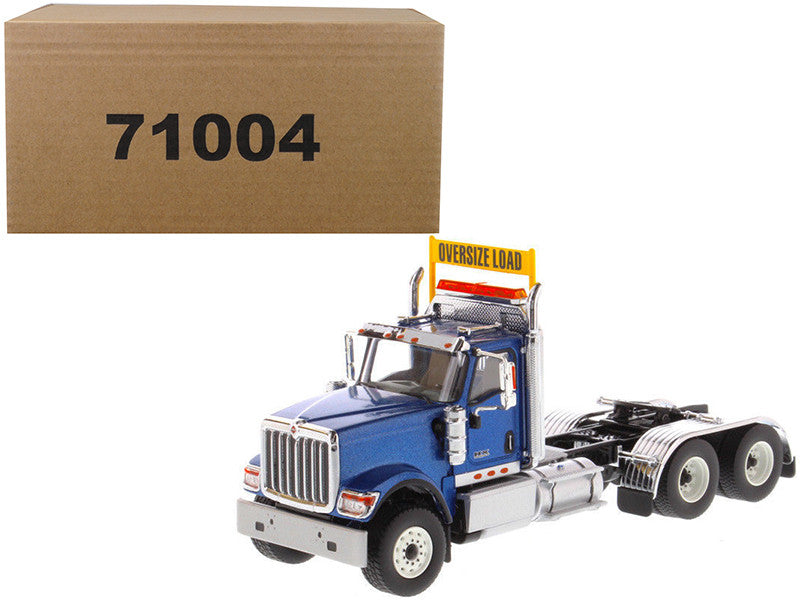 International HX520 Day Cab Tandem Tractor Blue 1/50 Diecast Model by Diecast Masters Diecast Masters