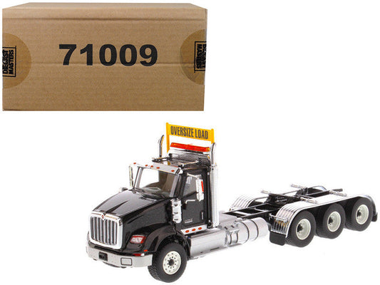International HX620 Day Cab Tridem Tractor Black 1/50 Diecast Model by Diecast Masters Diecast Masters