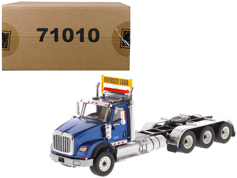 International HX620 Day Cab Tridem Tractor Blue 1/50 Diecast Model by Diecast Masters Diecast Masters