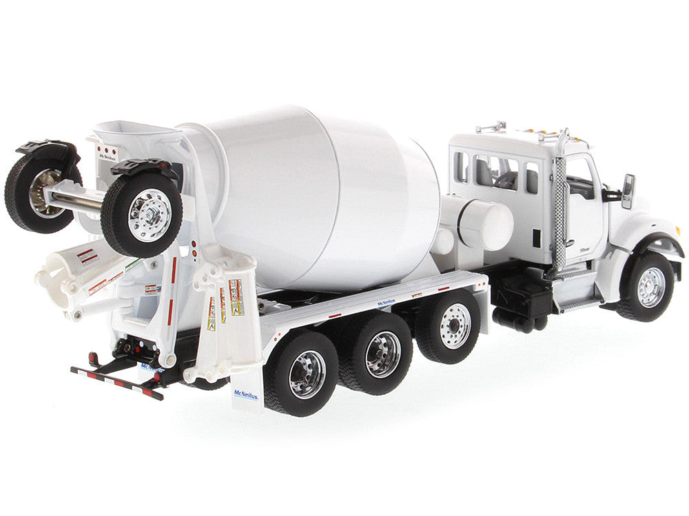 Kenworth T880 SFFA with McNeilus Bridgemaster Concrete Mixer White "Transport Series" 1/50 Diecast Model by Diecast Masters Diecast Masters