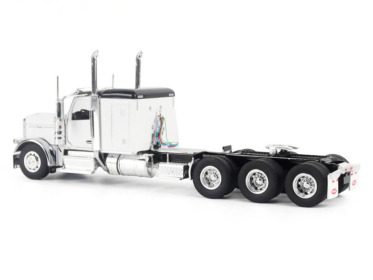 Peterbilt 589 Legendary Package Truck Tractor with 58" Sleeper White with Black Top "Transport Series" 1/50 Diecast Model by Diecast Masters Diecast Masters