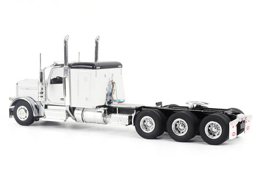 Peterbilt 589 Legendary Package Truck Tractor with 58" Sleeper White with Black Top "Transport Series" 1/50 Diecast Model by Diecast Masters Diecast Masters
