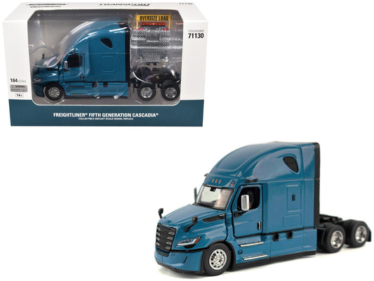 2025 Freightliner Cascadia Gen-5 Sleeper Cab Truck Tractor Signature Blue "Transport Series" 1/64 Diecast Model by Diecast Masters Diecast Masters