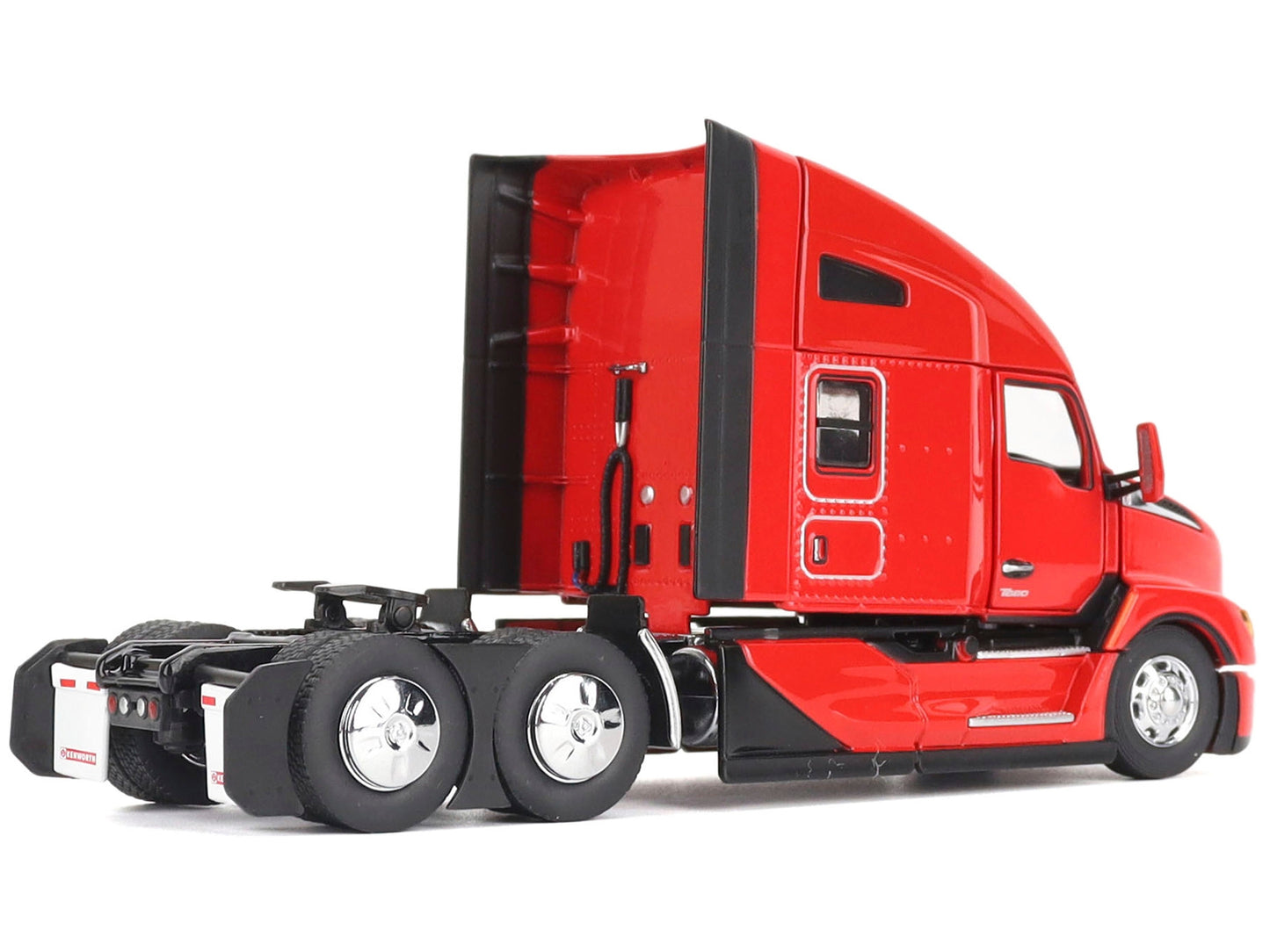 Kenworth T680 76" High Roof Sleeper Cab Truck Tractor Viper Red "Transport Series" 1/50 Diecast Model by Diecast Masters