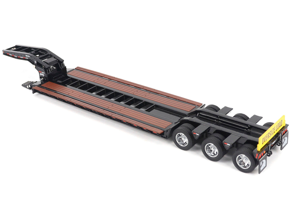 Trail King TK120 Hydraulic Detachable Gooseneck Lowboy Trailer Black (Outrigger Version) "Transport Series" 1/50 Diecast Model by Diecast Masters-3