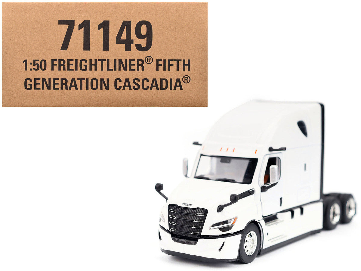 2025 Freightliner Cascadia Gen-5 Sleeper Cab Truck Tractor Winter White "Transport Series" 1/50 Diecast Model by Diecast Masters Diecast Masters