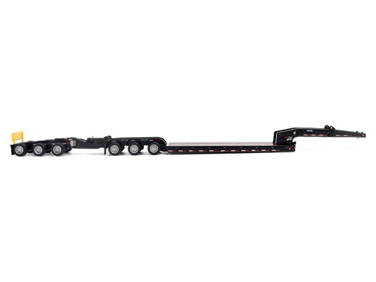 Trail King TK170 Hydraulic Detachable Gooseneck Lowboy Trailer Black with Jeep and Booster "Transport Series" 1/64 Diecast Model by Diecast Masters Diecast Masters