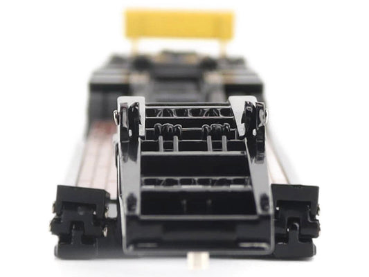 Trail King TK170 Hydraulic Detachable Gooseneck Lowboy Trailer Black with Jeep and Booster "Transport Series" 1/64 Diecast Model by Diecast Masters Diecast Masters