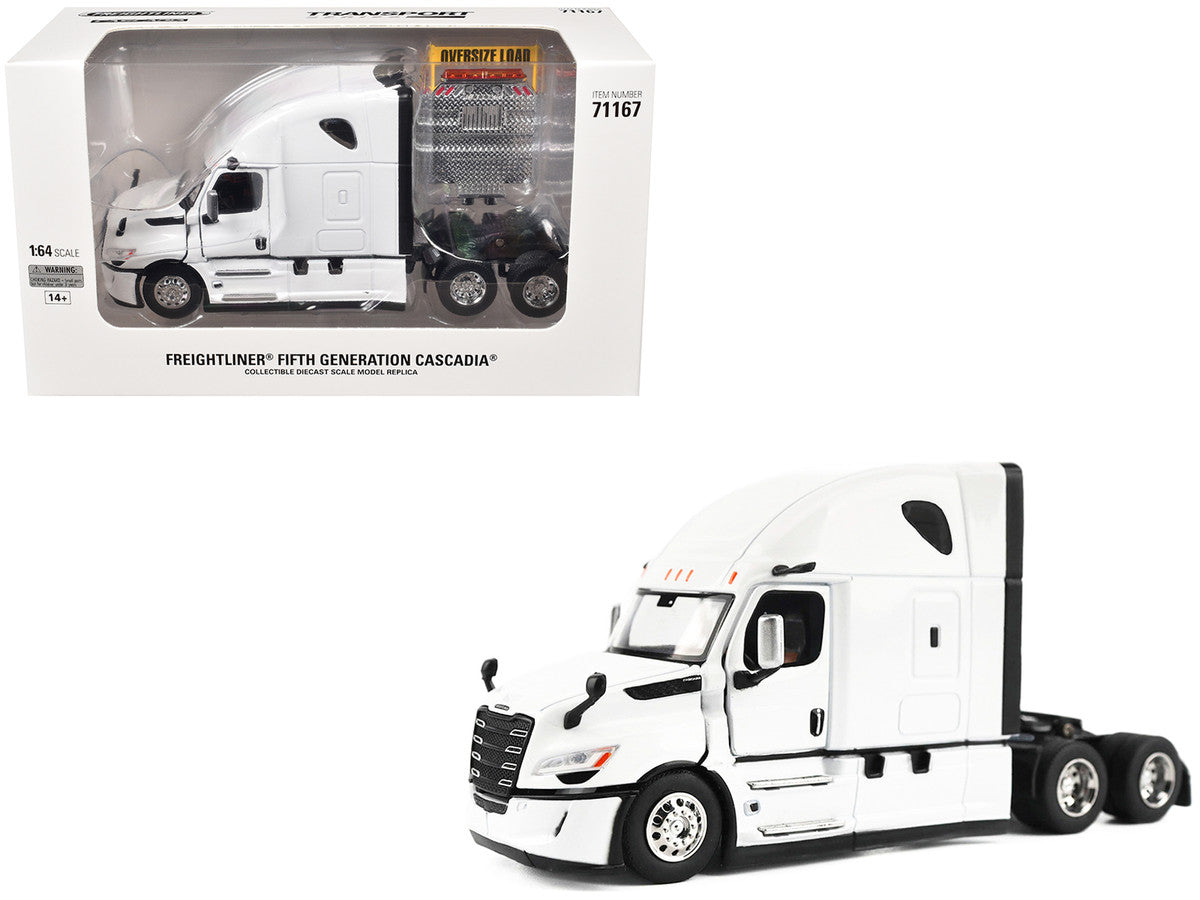 2025 Freightliner Cascadia Gen-5 Sleeper Cab Truck Tractor Winter White "Transport Series" 1/64 Diecast Model by Diecast Masters Diecast Masters