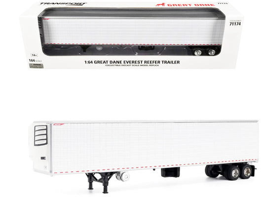 Great Dane Everest 53ft Refridgerated Trailer White "Transport Series" 1/64 Diecast Model by Diecast Masters Diecast Masters