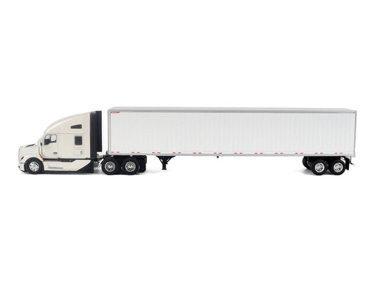 Kenworth T680 Next-Gen 76" High-Roof Sleeper Tandem Tractor White with Great Dane Champion 53ft Dry Cargo Trailer "Transport Series" 1/50 Diecast Model by Diecast Masters Diecast Masters