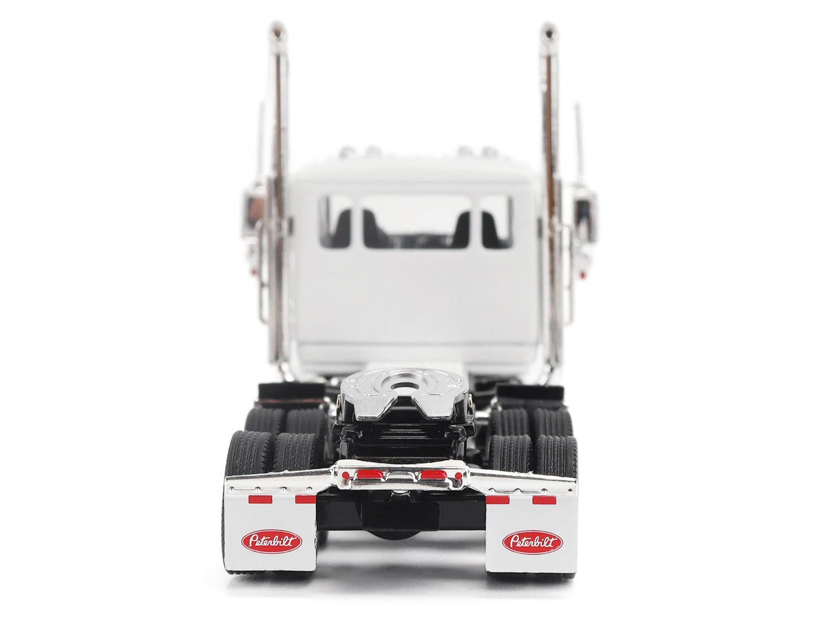 Peterbilt 589 Tandem-Axle Legendary Package Truck Tractor with 58" Sleeper White "Transport Series" 1/64 Diecast Model by Diecast Masters Diecast Masters