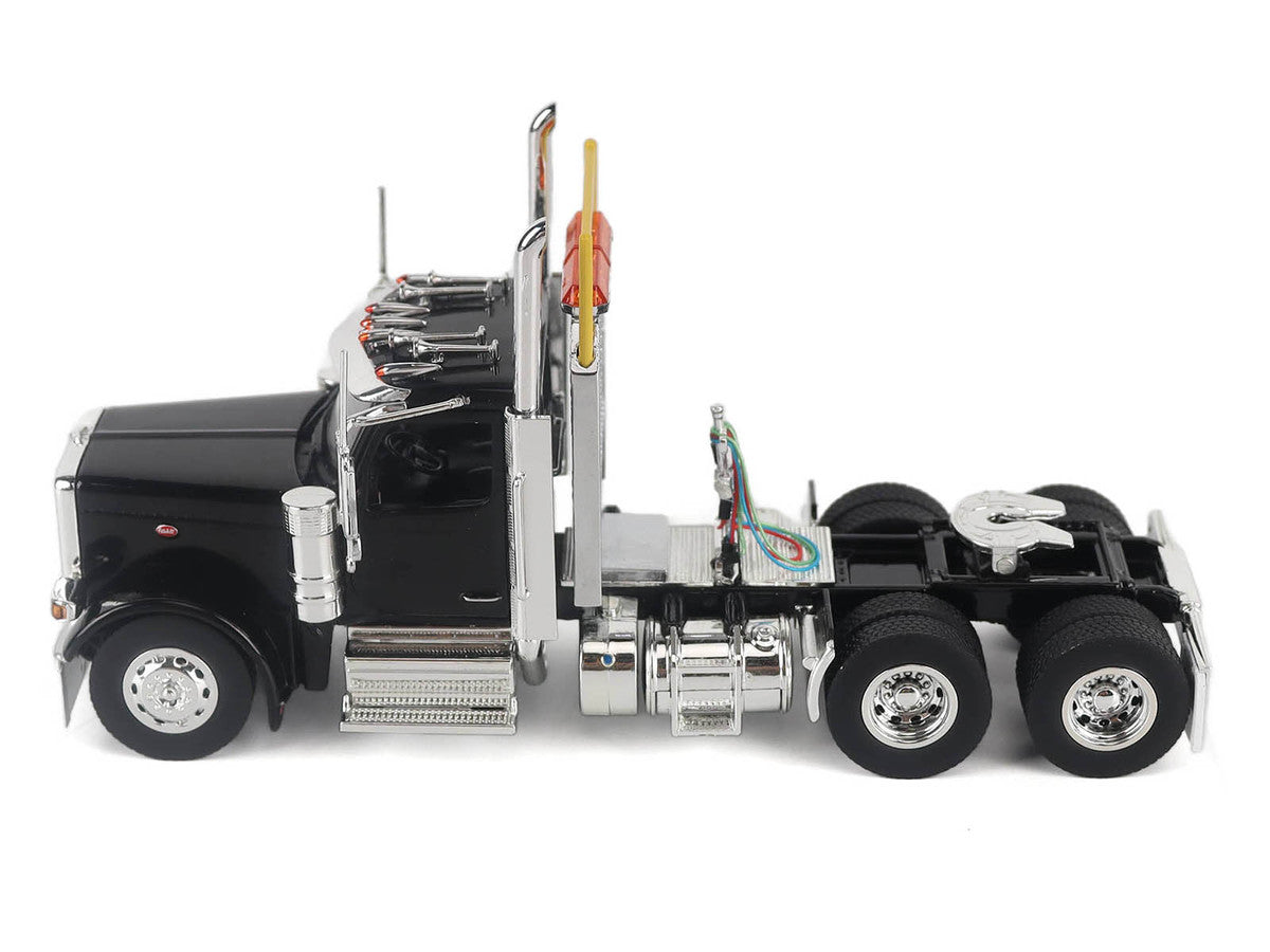 Peterbilt 589 Truck Tractor with Day Cab Black "Transport Series" 1/50 Diecast Model by Diecast Masters Diecast Masters