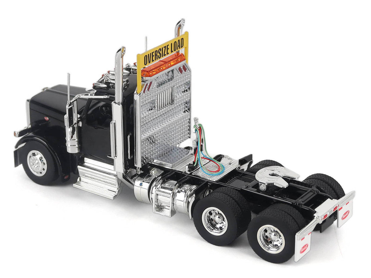 Peterbilt 589 Truck Tractor with Day Cab Black "Transport Series" 1/50 Diecast Model by Diecast Masters Diecast Masters