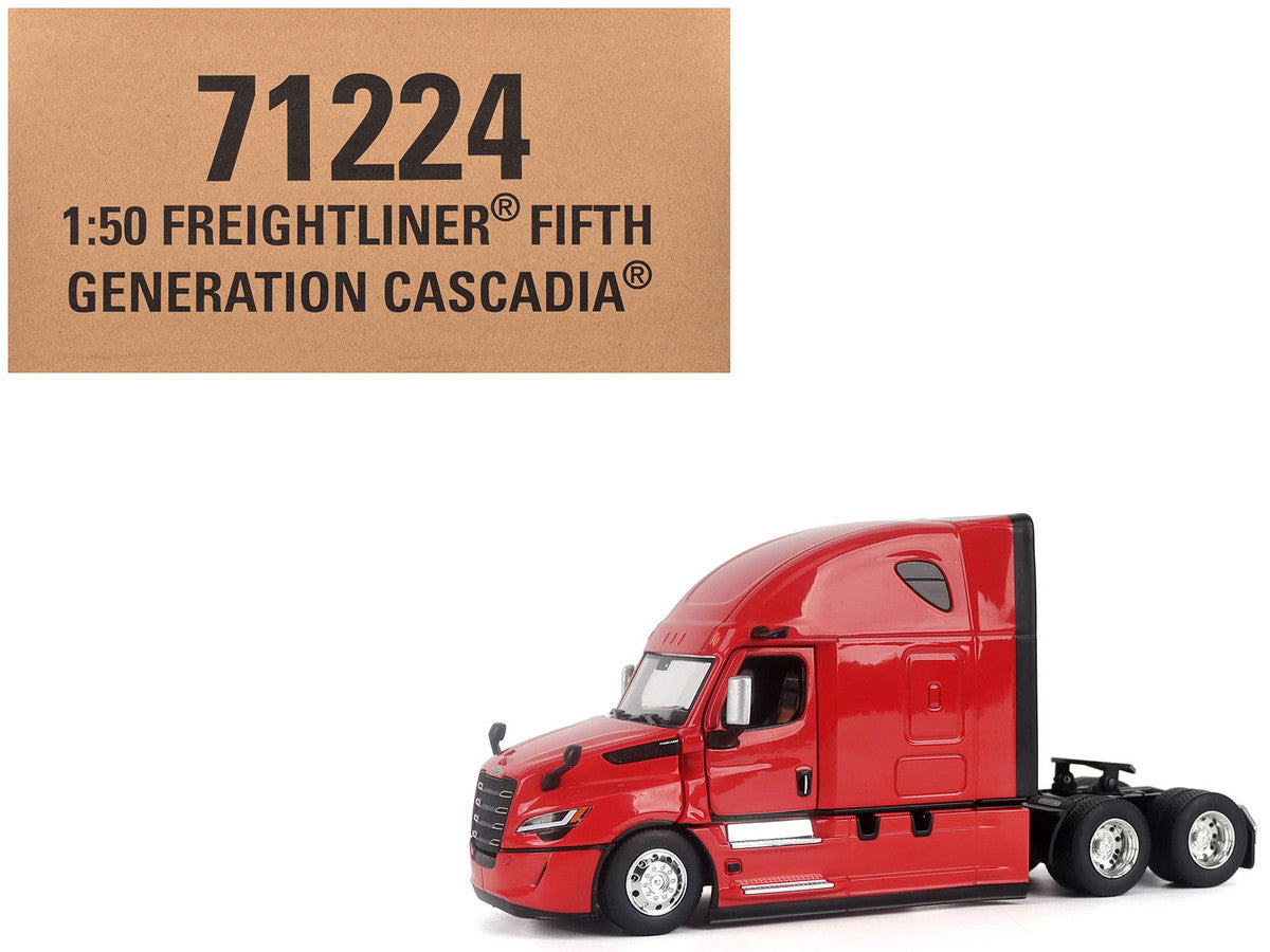 2025 Freightliner Cascadia Gen-5 Sleeper Cab Truck Tractor Red "Transport Series" 1/50 Diecast Model by Diecast Masters Diecast Masters