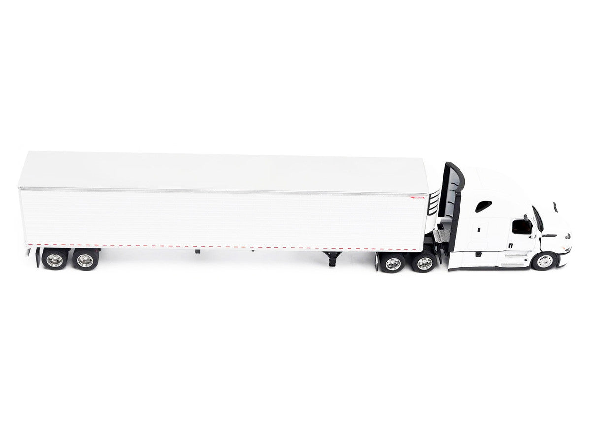 2025 Freightliner Cascadia Gen-5 Truck Tractor with Sleeper and Great Dane Champion 53ft Refrigerated Trailer Winter White "Transport Series" 1/64 Diecast Model by Diecast Masters Diecast Masters