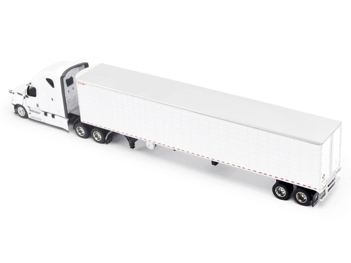 2025 Freightliner Cascadia Gen-5 Truck Tractor with Sleeper and Great Dane Champion 53ft Refrigerated Trailer Winter White "Transport Series" 1/64 Diecast Model by Diecast Masters Diecast Masters