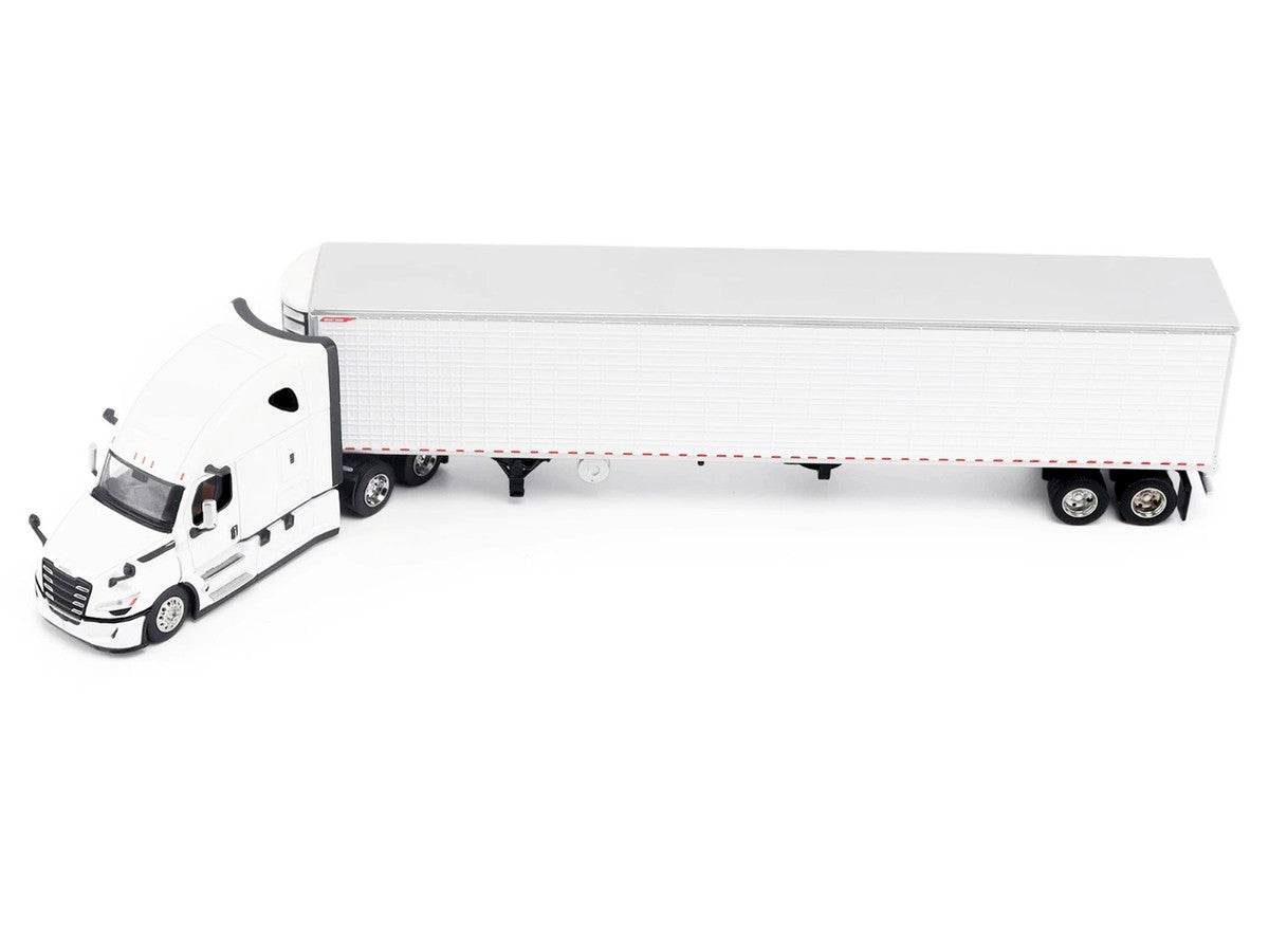 2025 Freightliner Cascadia Gen-5 Truck Tractor with Sleeper and Great Dane Champion 53ft Refrigerated Trailer Winter White "Transport Series" 1/64 Diecast Model by Diecast Masters Diecast Masters