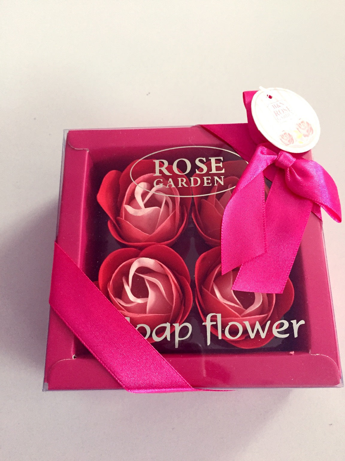 4 Rose Soap Flowers Gift Box For Valentine's Day CJD