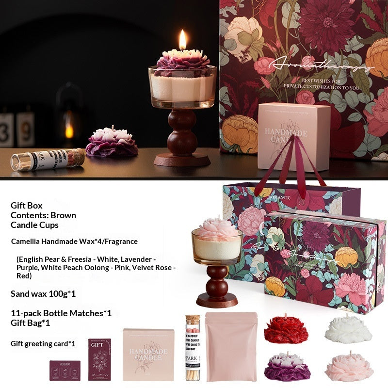 Blossom Tales Creative Valentines Day Aromatherapy Candle Gift Set CJD