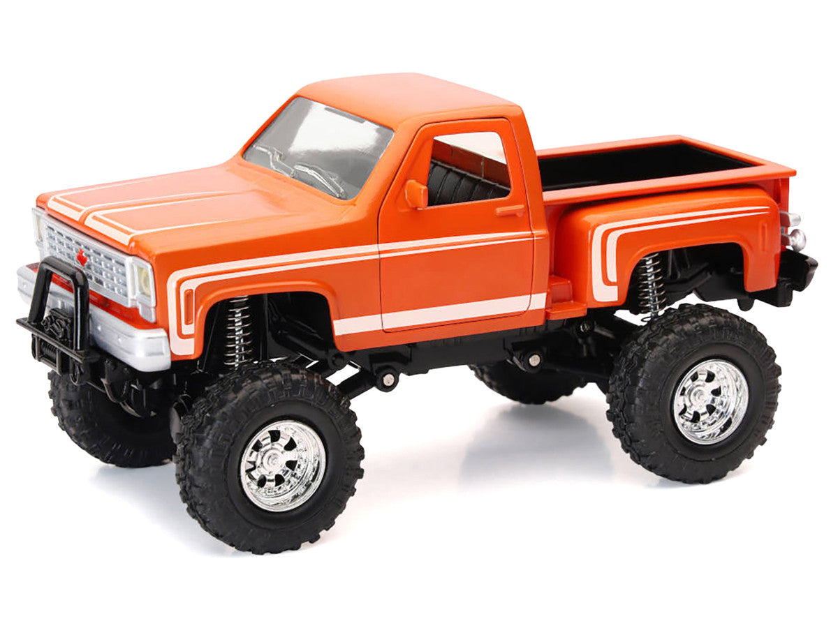 Chevrolet Sport Step Side Pickup Truck Orange with White Graphics "Xtreme Off-Road" Series 1/30 Diecast Model by New Ray New Ray