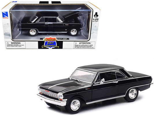 1964 Chevrolet Nova SS Black "Muscle Car Collection" 1/25 Diecast Model Car by New Ray New Ray