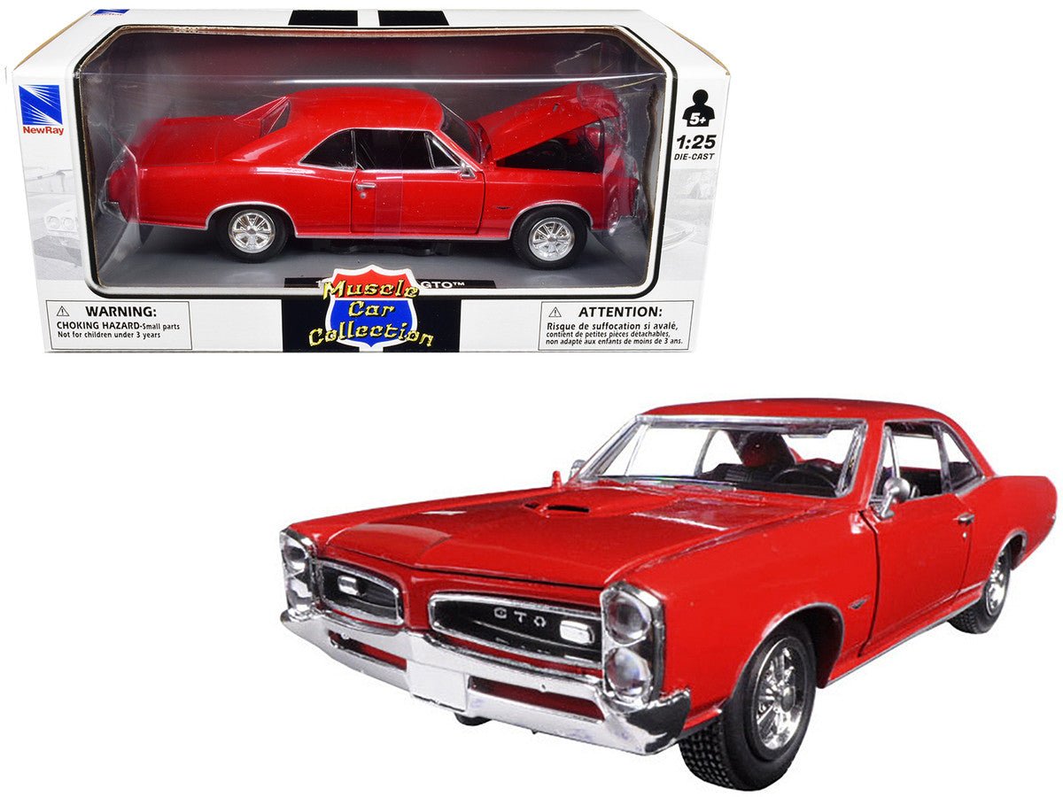 1966 Pontiac GTO Red "Muscle Car Collection" 1/25 Diecast Model Car by New Ray New Ray