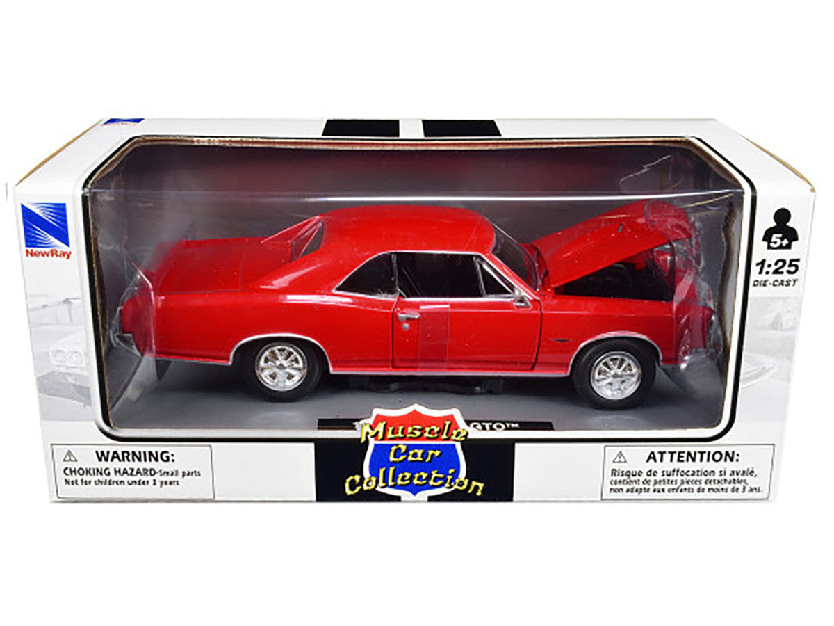 1966 Pontiac GTO Red "Muscle Car Collection" 1/25 Diecast Model Car by New Ray New Ray