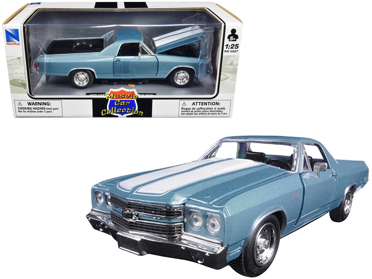 1970 Chevrolet El Camino SS Blue 1/25 Diecast Model Car by New Ray New Ray