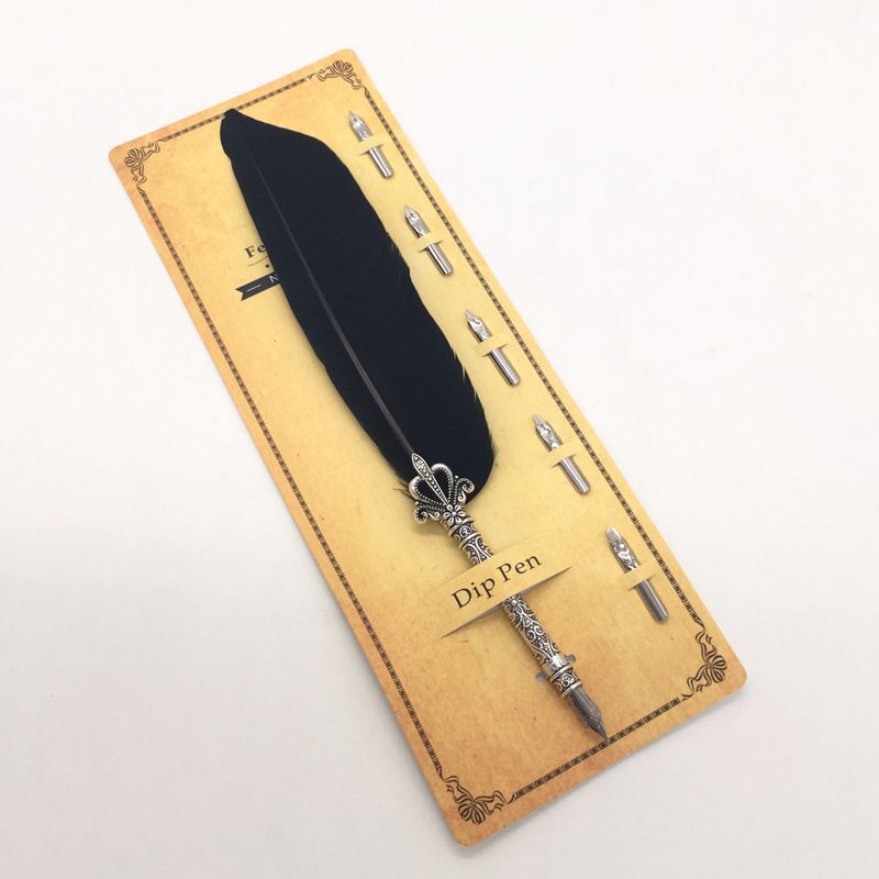 Creative Retro Turkey Feather Pen Teacher's Day Gift CJD