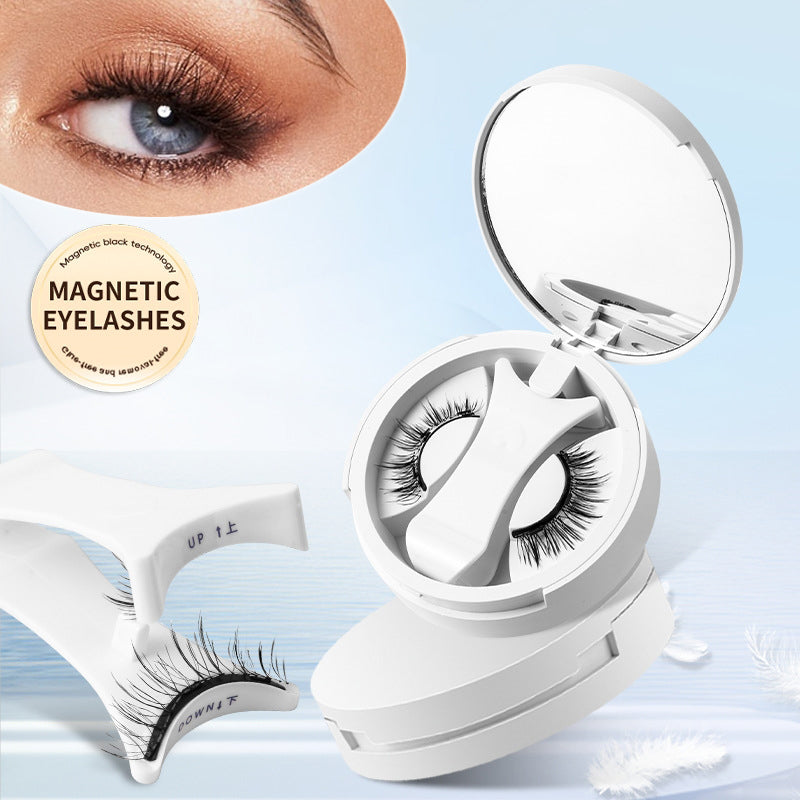 Magnetic False Eyelashes Integrated Storage Box Glue-free Magnet False Eyelashes Natural Makeup Tools With Applicater LadyShow.Store