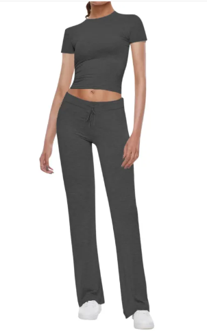 Casual Solid Color T-Shirt & Pants Set LuxuryLifeWay Online Store