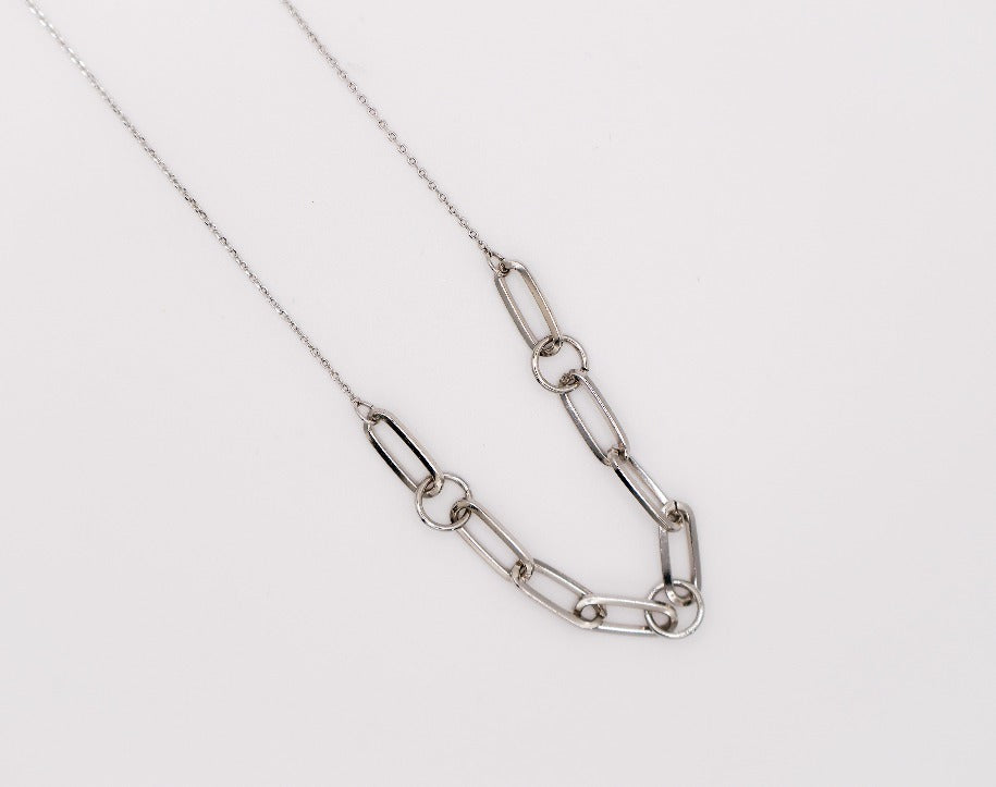 Silver Serenity Chain Necklace – Luxury Silver Statement Necklace Le Réussi