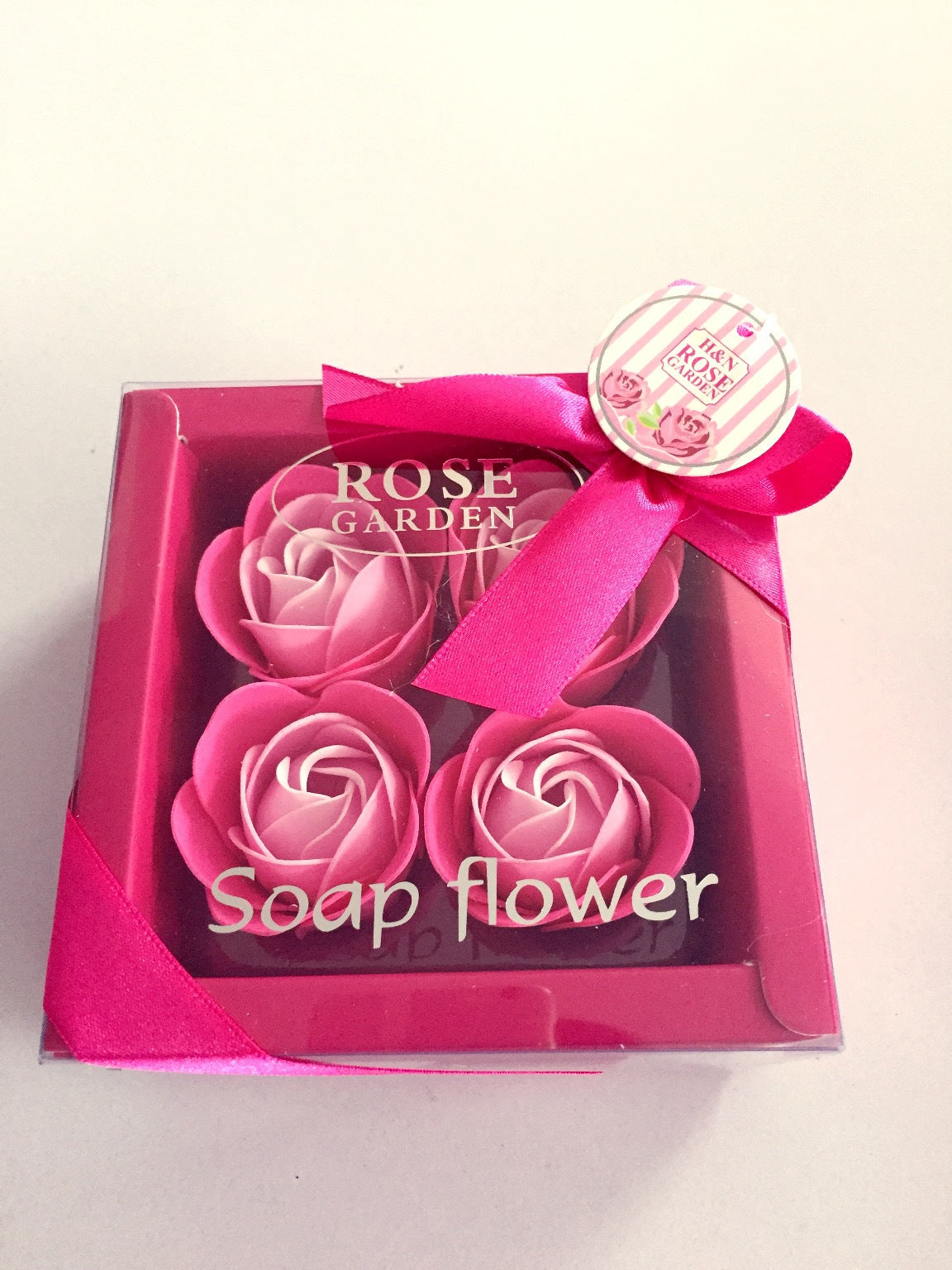 4 Rose Soap Flowers Gift Box For Valentine's Day CJD