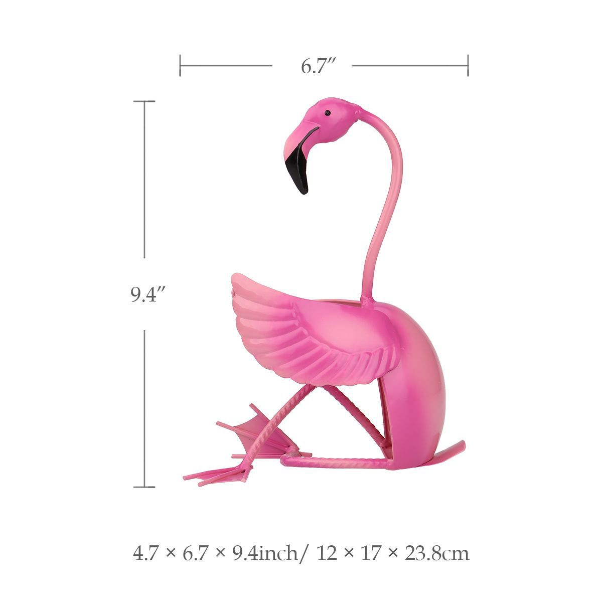Flamingo wine rack wrought iron CJD