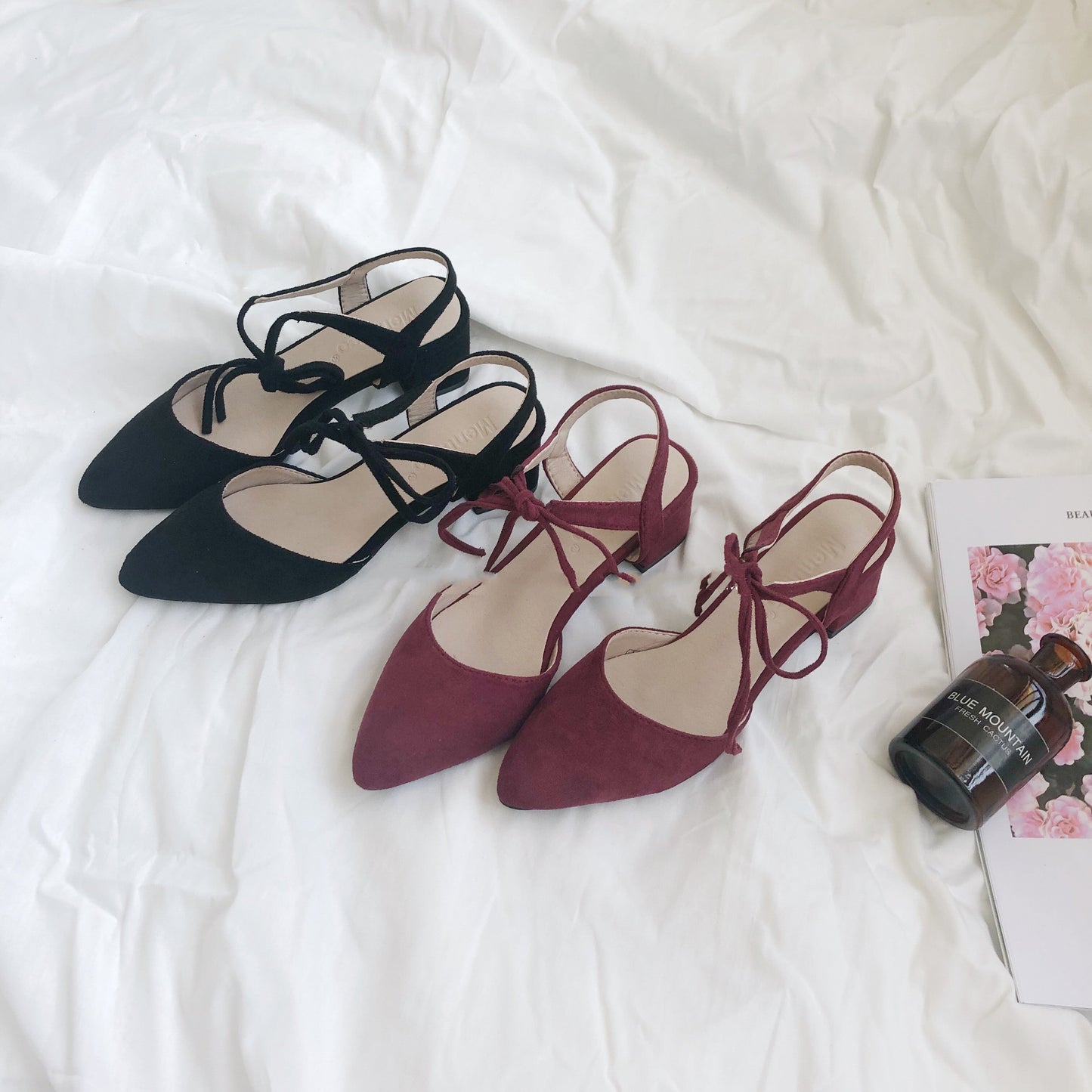 Fashionable Women's Chunky Heel Sandals with Lace-up Design Best YouTube Store