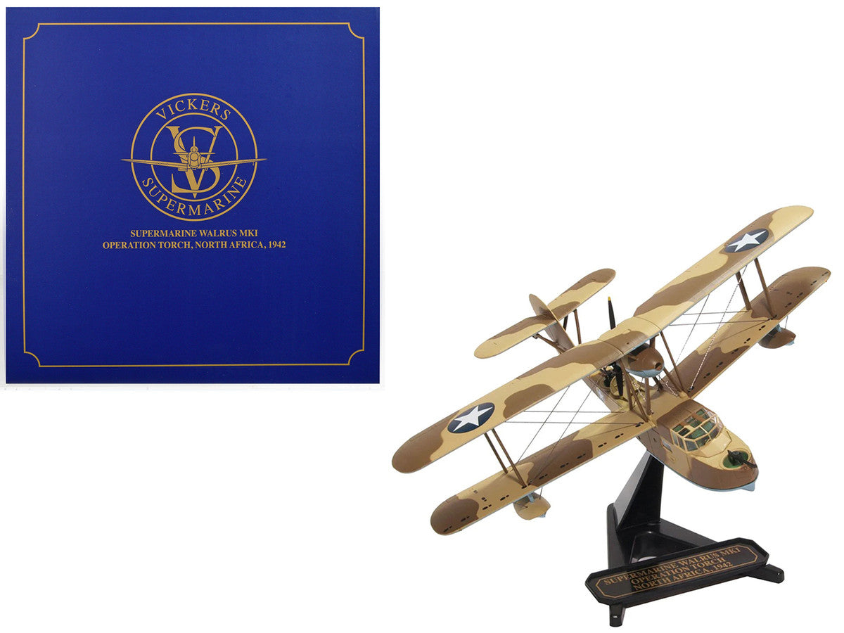 Supermarine Walrus MKI Aircraft "Operation Torch North Africa" (1942) Royal Air Force "Oxford Aviation" Series 1/72 Diecast Model Airplane by Oxford Diecast-0