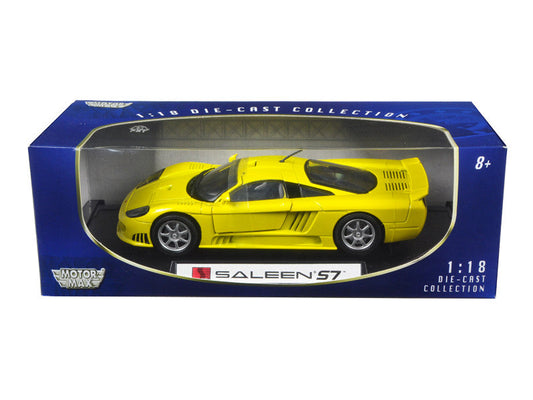 Saleen S7 Yellow 1/18 Diecast Model Car by Motormax Motormax